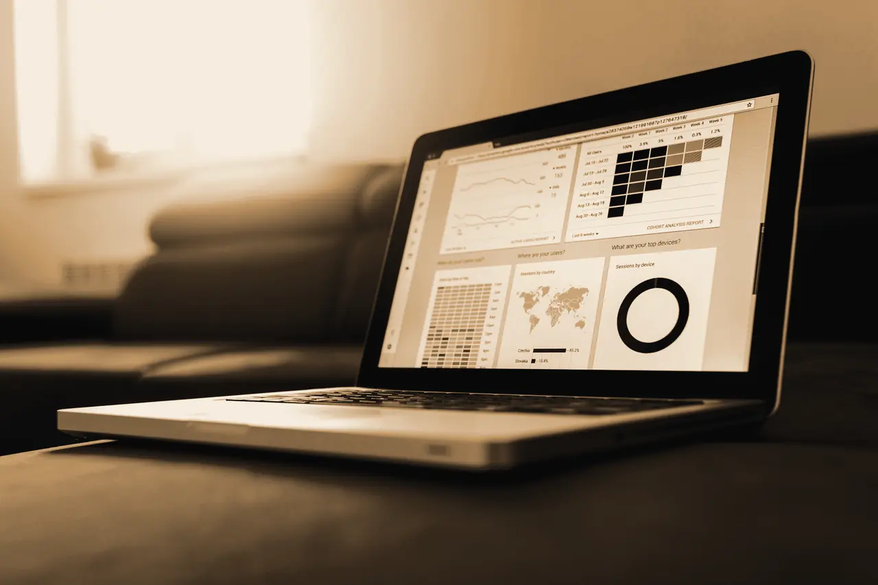 Graphiques de performance sur un ordinateur portable